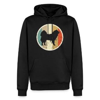 Eurasier - Männer Premium Bio Hoodie - Schwarz - Vorne - Nico (187cm)