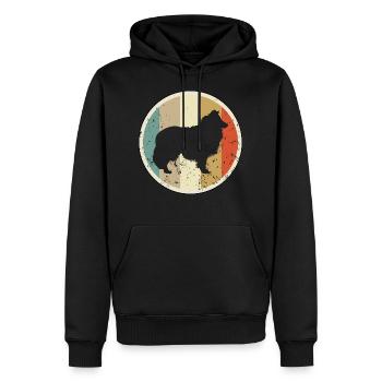 Shetland Sheepdog Sheltie - Männer Premium Bio Hoodie - Schwarz - Vorne - Nico (187cm)