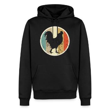 Hahn Gockel Geflügel - Männer Premium Bio Hoodie - Schwarz - Vorne - Nico (187cm)