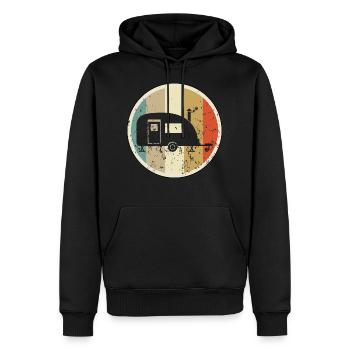 Wohnwagen Camping - Männer Premium Bio Hoodie - Schwarz - Vorne - Nico (187cm)