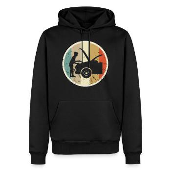 KFZ Mechaniker Schrauber Mechatroniker Werkstatt - Männer Premium Bio Hoodie - Schwarz - Vorne - Nico (187cm)