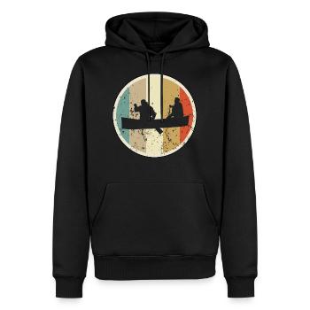 Zweierkajak Kayak Kajakfahren Paddelboot Kanusport - Männer Premium Bio Hoodie - Schwarz - Vorne - Nico (187cm)