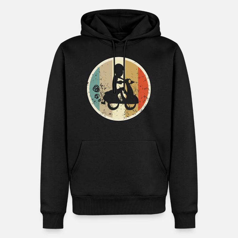 Mopedfahrer Motorrollerfahrer Moped Motorroller - Männer Premium Bio Hoodie - Schwarz