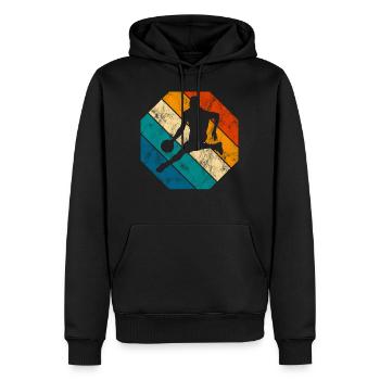 Basket basket basketteur basketteur - Sweat à capuche Premium bio Homme - noir - Devant - Nico (187cm)