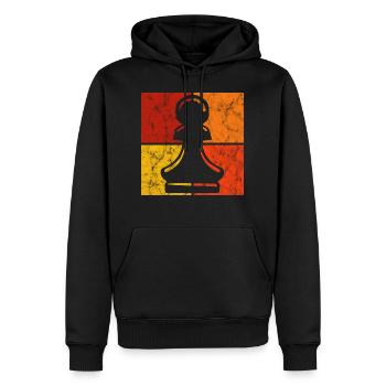 Jeu d’échecs rétro jeu d’échecs jeu d’échecs - Sweat à capuche Premium bio Homme - noir - Devant - Nico (187cm)