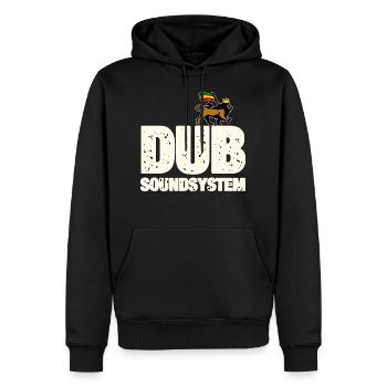 Système de sonorisation dub - Sweat à capuche Premium bio Homme - noir - Devant - Nico (187cm)