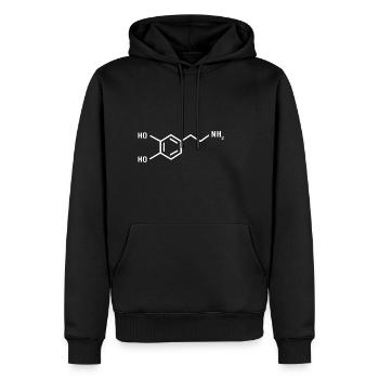 Formule structurale, chimie, science, physique, laboratoire - Sweat à capuche Premium bio Homme - noir - Devant - Nico (187cm)