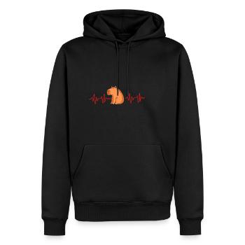 Capibara Capybara - Männer Premium Bio Hoodie - Schwarz - Vorne - Nico (187cm)