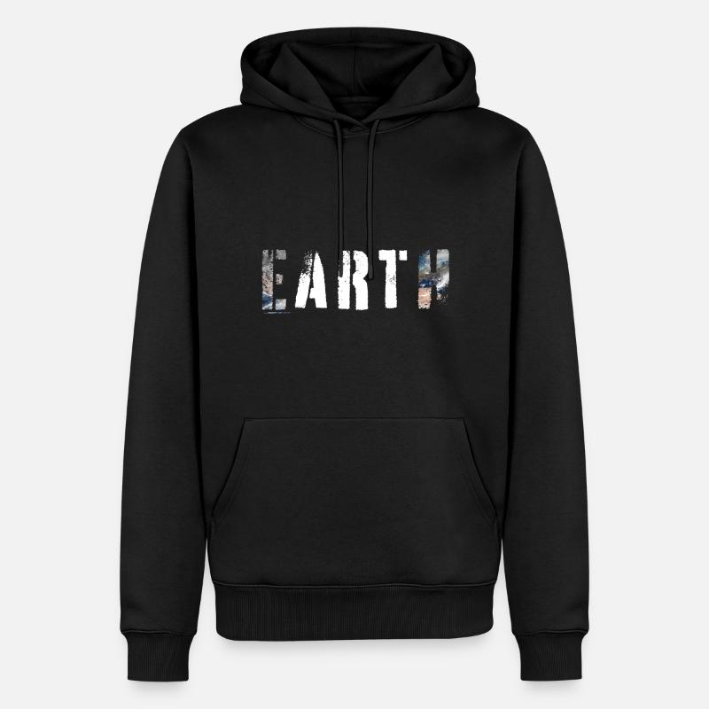 ERDKUNST - Männer Premium Bio Hoodie - Schwarz