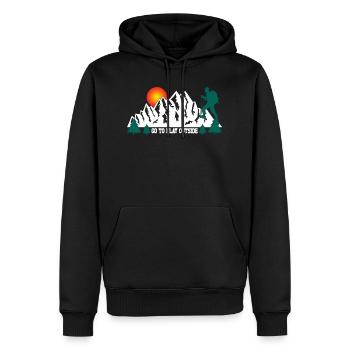 Draußen spielen Wandern Berge Natur Outdoor Fun - Männer Premium Bio Hoodie - Schwarz - Vorne - Nico (187cm)
