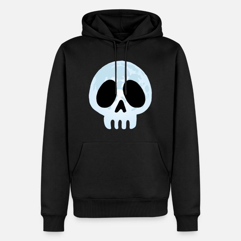 Crâne de la lune - Sweat à capuche Premium bio Homme - noir