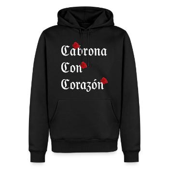 Gothic Rose Mexico - Männer Premium Bio Hoodie - Schwarz - Vorne - Nico (187cm)
