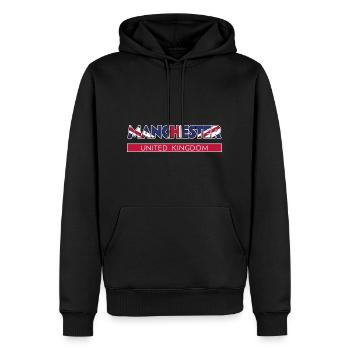 Manchester - Vereinigtes Königreich - Männer Premium Bio Hoodie - Schwarz - Vorne - Nico (187cm)