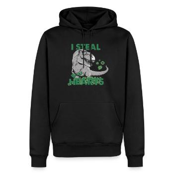 I Steal Hearts Trex Dino Baby Boy St Patricks Day - Männer Premium Bio Hoodie - Schwarz - Vorne - Nico (187cm)