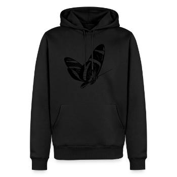 papillon - Sweat à capuche Premium bio Homme - noir - Devant - Nico (187cm)