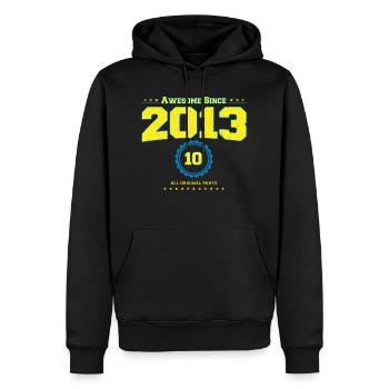 Awesome 2013 Shirt für Männer Frauen 10 Jahre alt 10th - Männer Premium Bio Hoodie - Schwarz - Vorne - Nico (187cm)