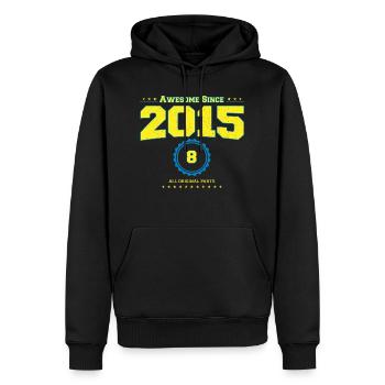 Super chemise 2015 pour hommes femmes 8 ans 8ème - Sweat à capuche Premium bio Homme - noir - Devant - Nico (187cm)