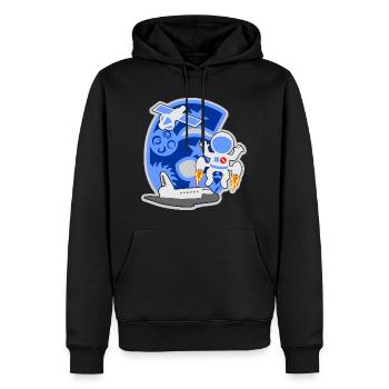 Astronaut 6. Geburtstagsparty Nummer 6 - 6 Jahre - Männer Premium Bio Hoodie - Schwarz - Vorne - Nico (187cm)