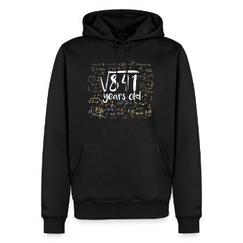29th Birthday Square Root of 841: 29 Years Old - Men’s Premium Organic Hoodie - black - Front - Nico (187cm)