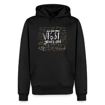 41. Geburtstag Quadratwurzel von 1681: 41 Jahre alt - Männer Premium Bio Hoodie - Schwarz - Vorne - Nico (187cm)