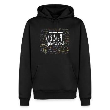 58. Geburtstag Quadratwurzel von 3364: 58 Jahre alt - Männer Premium Bio Hoodie - Schwarz - Vorne - Nico (187cm)