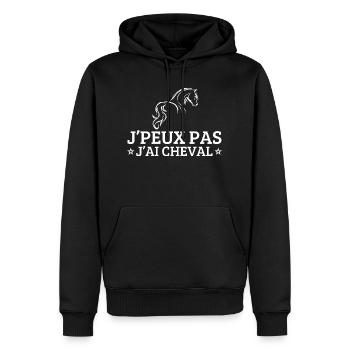I can't I have a horse - Men’s Premium Organic Hoodie - black - Front - Nico (187cm)