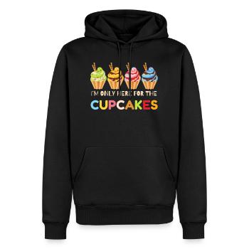 Cupcakes drôles, Cupcake célébrations, cadeau Cupcake - Sweat à capuche Premium bio Homme - noir - Devant - Nico (187cm)
