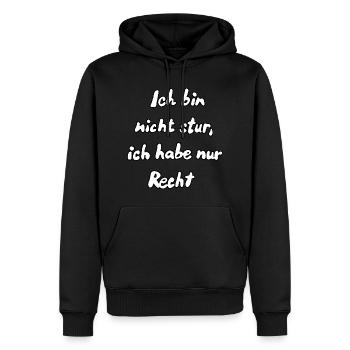 Je ne suis pas têtu... - Sweat à capuche Premium bio Homme - noir - Devant - Nico (187cm)