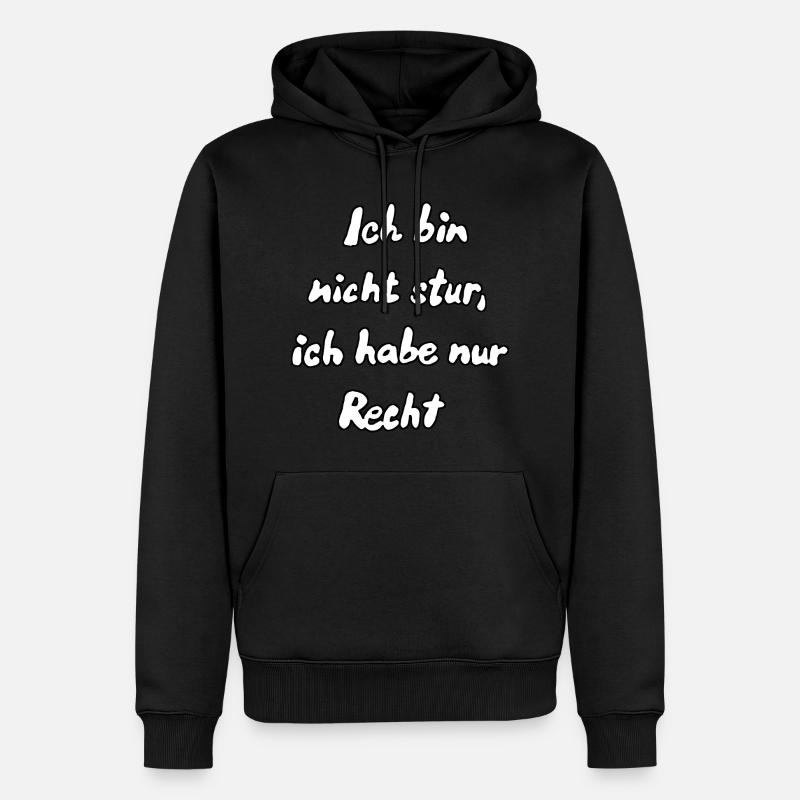 Je ne suis pas têtu... - Sweat à capuche Premium bio Homme - noir