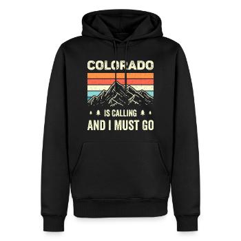 Le Colorado m’appelle et je dois y aller - Sweat à capuche Premium bio Homme - noir - Devant - Nico (187cm)