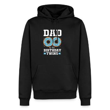 Gémeaux Père Gémeaux Papa - Sweat à capuche Premium bio Homme - noir - Devant - Nico (187cm)