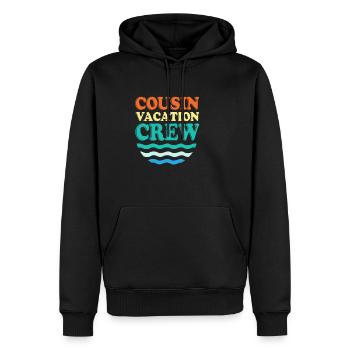Cousin Crew - Männer Premium Bio Hoodie - Schwarz - Vorne - Nico (187cm)