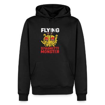 Flying Spaghetti Monster FSM Atheist Pastafari - Männer Premium Bio Hoodie - Schwarz - Vorne - Nico (187cm)