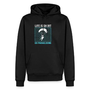 Skydive Paragliding - Men’s Premium Organic Hoodie - black - Front - Nico (187cm)
