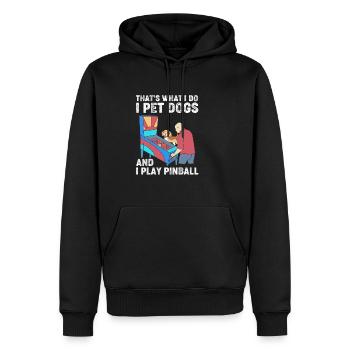 Flipper Pinball - Sweat à capuche Premium bio Homme - noir - Devant - Nico (187cm)