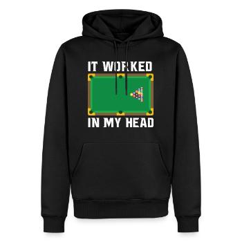 Es funktionierte in meinem Kopf Pool Billard Snooker - Männer Premium Bio Hoodie - Schwarz - Vorne - Nico (187cm)