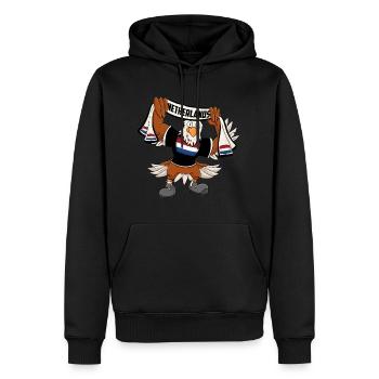 Aigle des Pays-Bas - Sweat à capuche Premium bio Homme - noir - Devant - Nico (187cm)