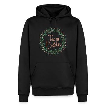 Team Braut - Junggesellinnenabschied Leben junges Mädchen - Männer Premium Bio Hoodie - Schwarz - Vorne - Nico (187cm)