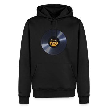 Vintage 1972 - Männer Premium Bio Hoodie - Schwarz - Vorne - Nico (187cm)