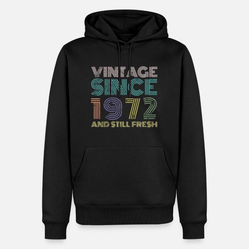 Millésime 1972 - Sweat à capuche Premium bio Homme - noir