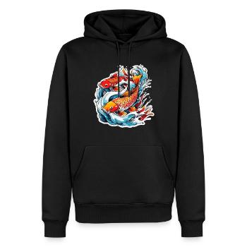 Koi Carp / Fish / Japanese / Pond / Water - Men’s Premium Organic Hoodie - black - Front - Nico (187cm)