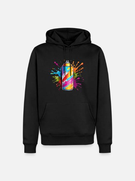 Spraydose / Kunst / sprühen / Street Art / Wand - Männer Premium Bio Hoodie - Schwarz