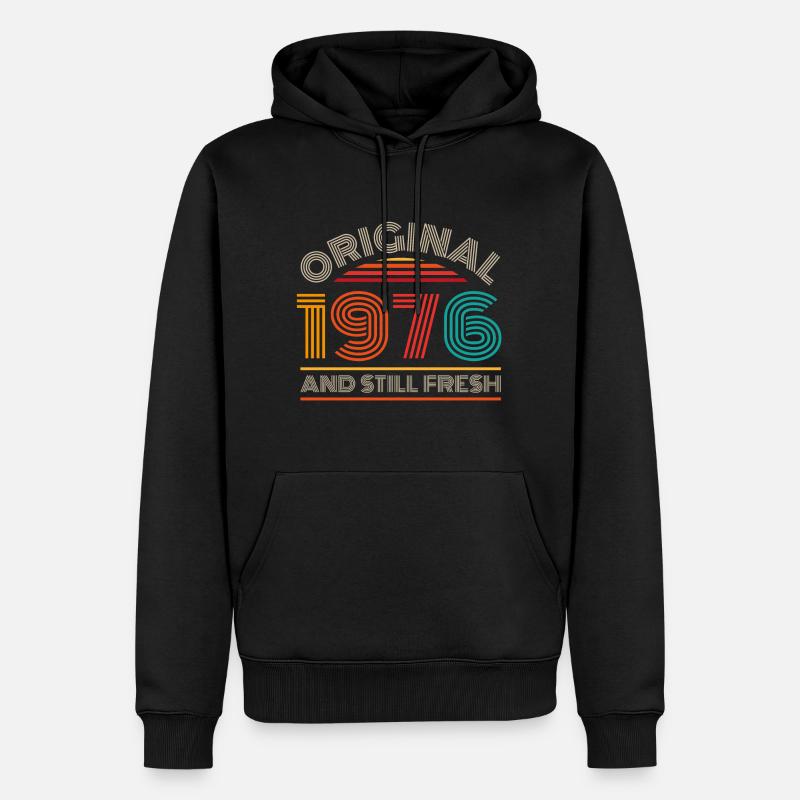 Millésime 1976 - Sweat à capuche Premium bio Homme - noir
