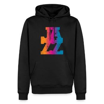 Jazz Musik - Männer Premium Bio Hoodie - Schwarz - Vorne - Nico (187cm)