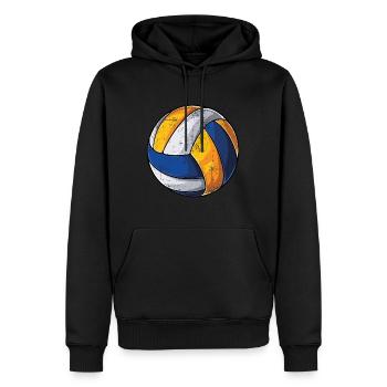 Volleyball Vintage - Männer Premium Bio Hoodie - Schwarz - Vorne - Nico (187cm)