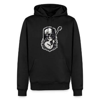 Rock n roll / Guitar / Music / Instrument - Men’s Premium Organic Hoodie - black - Front - Nico (187cm)