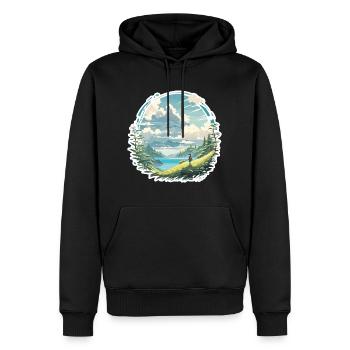 Anime / Comic / Japanisch / Zeichentrick / Cartoon - Männer Premium Bio Hoodie - Schwarz - Vorne - Nico (187cm)