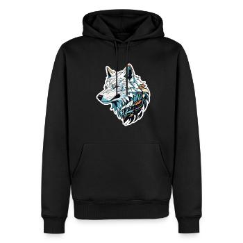 Anime / Bande dessinée / Japonais / Animation / Dessin animé - Sweat à capuche Premium bio Homme - noir - Devant - Nico (187cm)