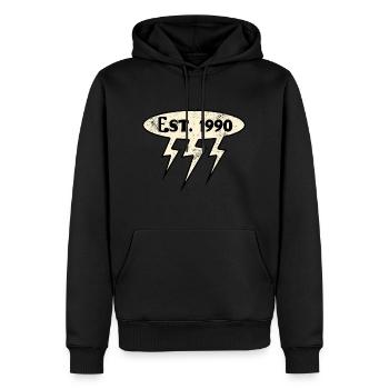 1990 Vintage - Männer Premium Bio Hoodie - Schwarz - Vorne - Nico (187cm)