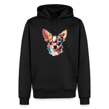 Chihuahua / kleiner Hund / Tier / winzig / Rasse - Männer Premium Bio Hoodie - Schwarz - Vorne - Nico (187cm)